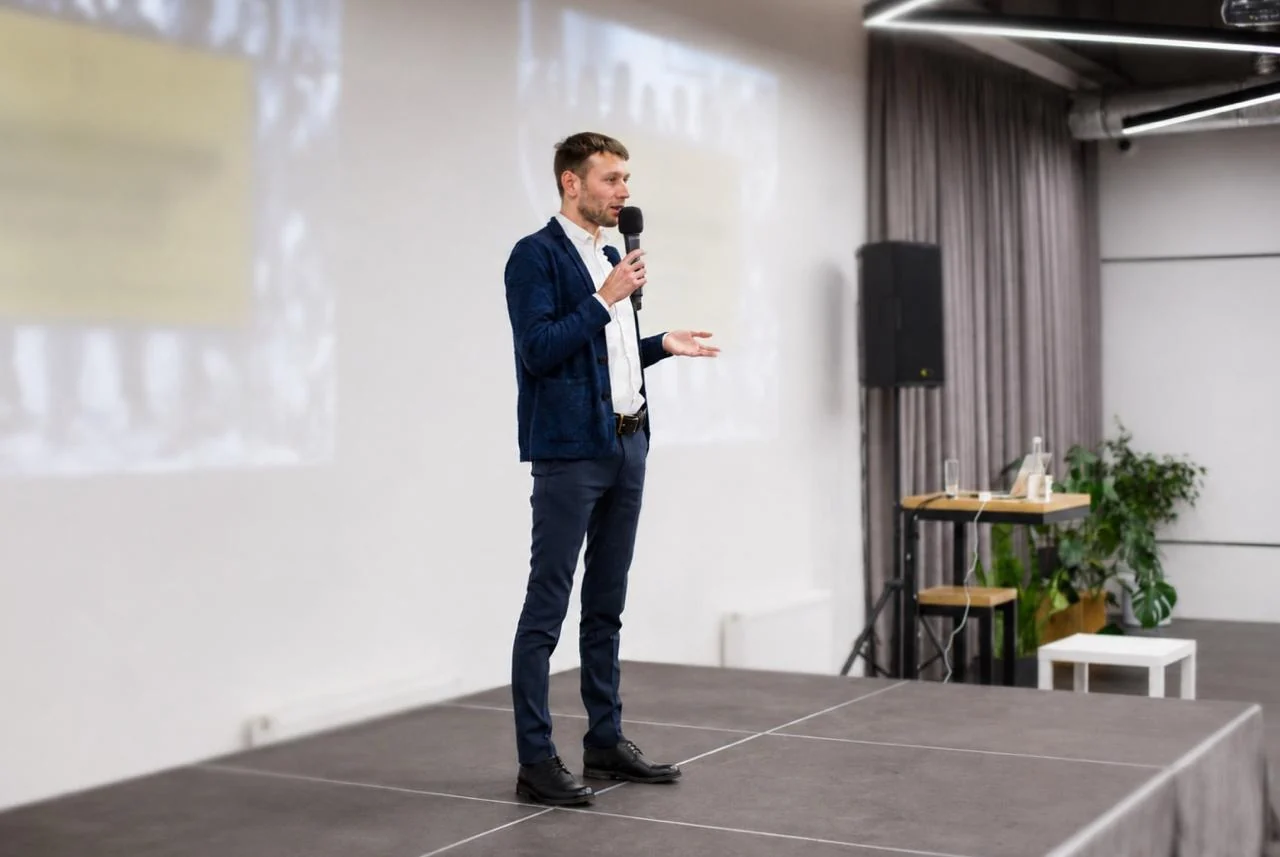 Speaking at a professional event